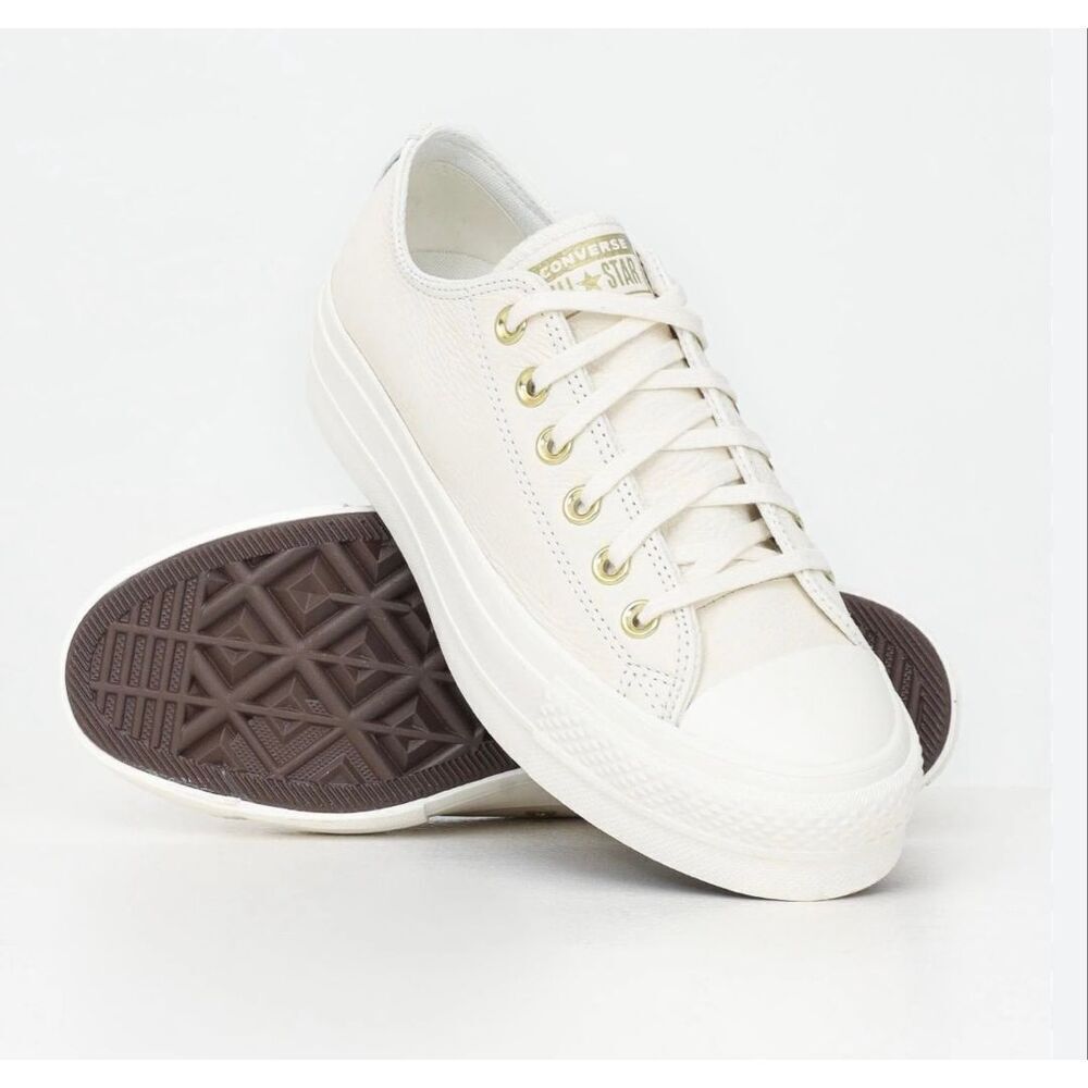 Chuck Taylor All Star Lift platform golden hits leather sneaker 8.5